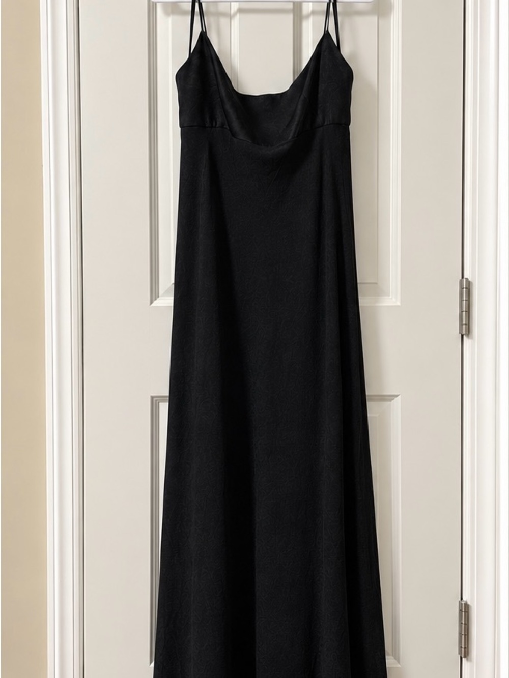 Classic Black Maxi Slip Dress